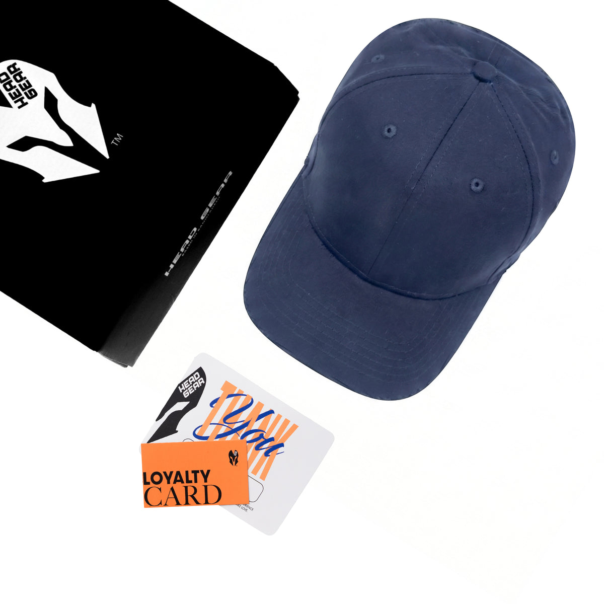 HEAD GEAR SOLID NAVY BLUE FITTED CAP