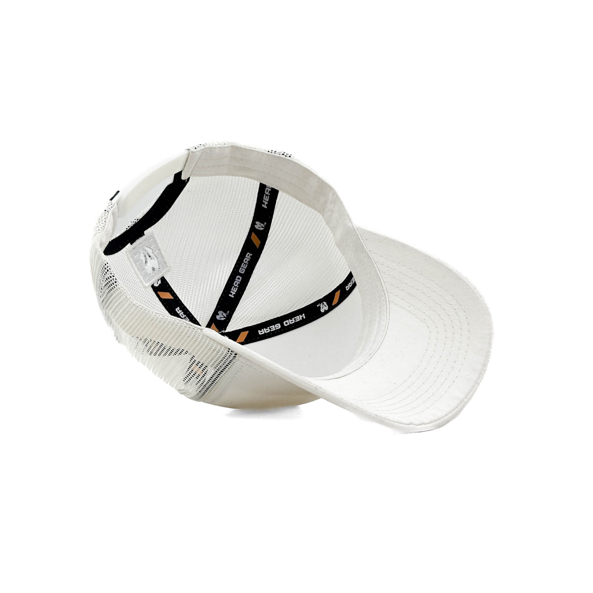 HEAD GEAR SOLID WHITE TRUCKER CAP