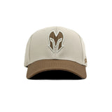 HEAD GEAR OFF-WHITE AND BROWN REDEFINED TWILL CAP