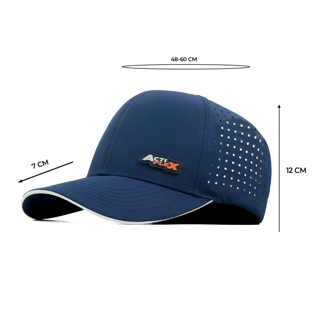 HEAD GEAR NAVY BLUE ACTI FLEX SIGNATURE SANDWICH CAP