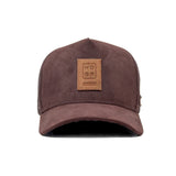 HEAD GEAR CHOCOLATE TRUCKER LEATHER PATCH CAP