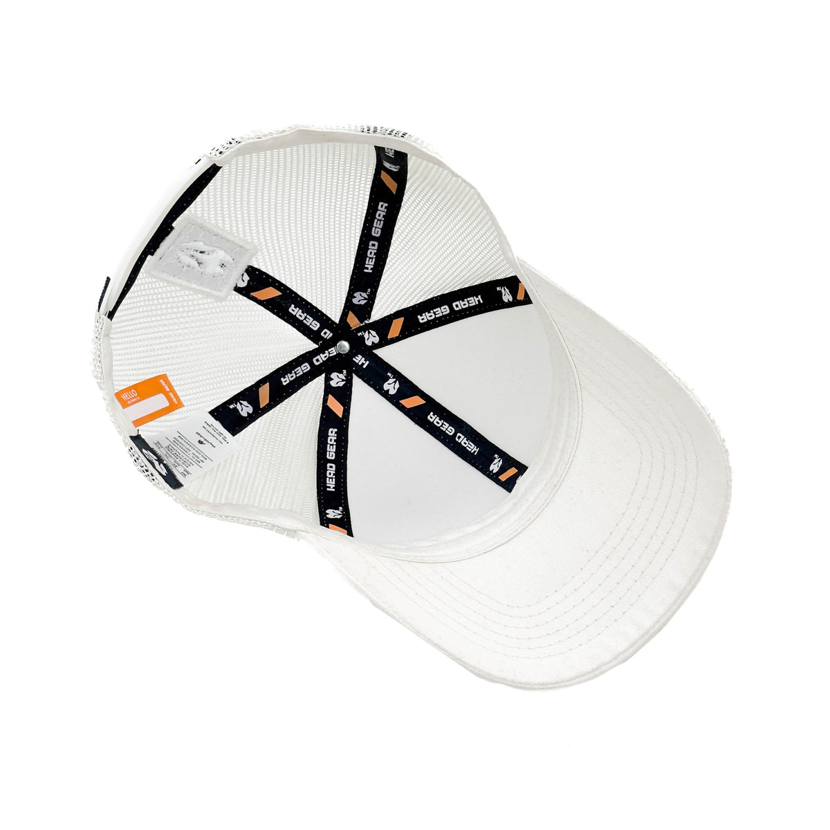 HEAD GEAR SOLID WHITE TRUCKER CAP