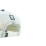 HEAD GEAR DARK NAVY BLUE WHITE DENIM TRUCKER CAP