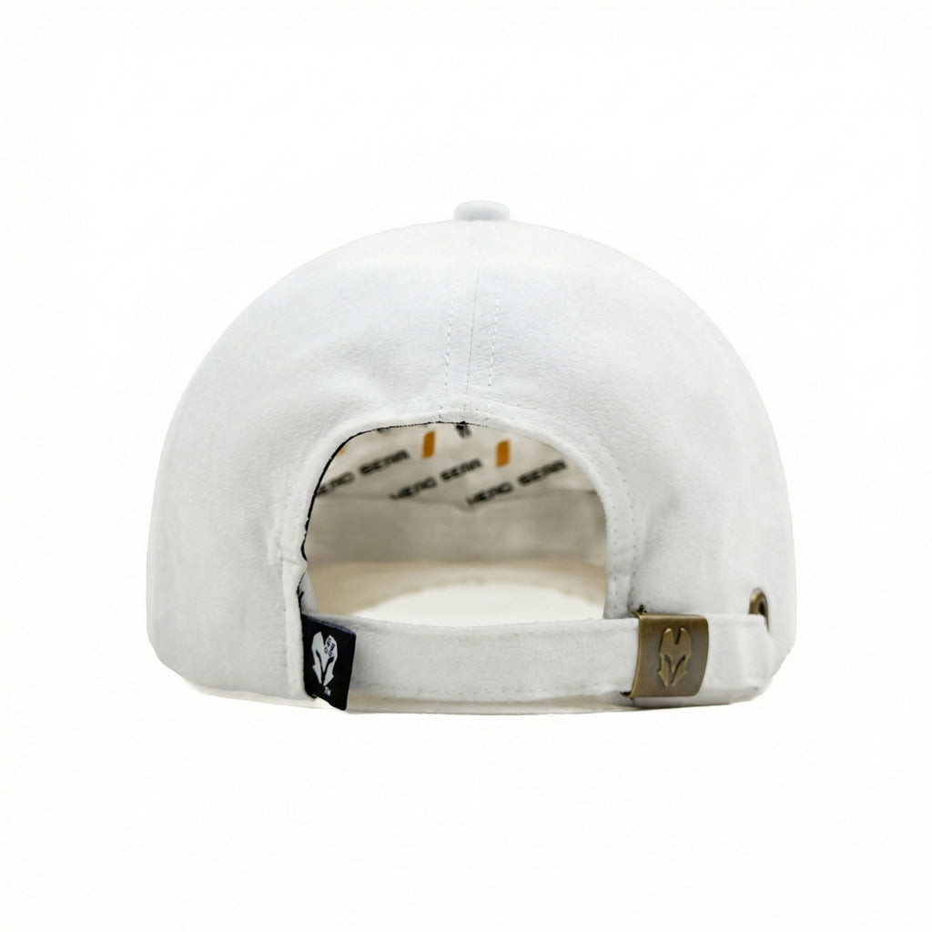 HEAD GEAR WHITE SUPER SUEDE CAP
