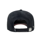 HEAD GEAR BLACK WITH PRINTED RED REDEFINED SUEDE CAP