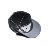 HEAD GEAR BLACK CHARCOAL GREY DUAL TONE CORD CAP