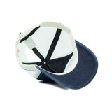HEAD GEAR DARK NAVY BLUE WHITE DENIM TRUCKER CAP