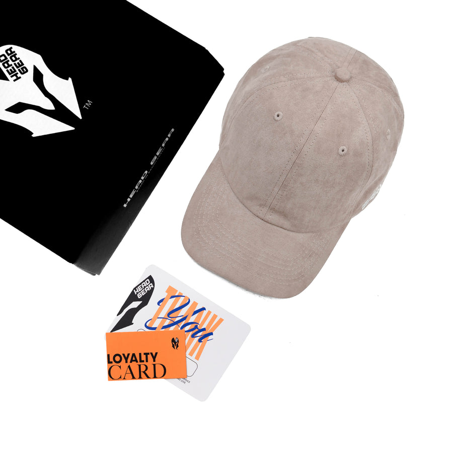HEAD GEAR SOLID SOFT PEACH SUEDE CAP