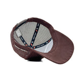 HEAD GEAR CHOCOLATE TRUCKER LEATHER PATCH CAP