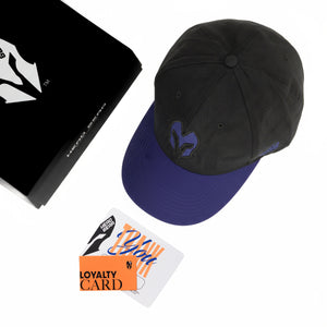 HEAD GEAR BLACK AND PURPLE REDEFINED SUEDE CAP