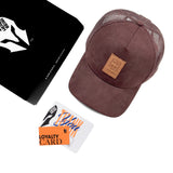 HEAD GEAR CHOCOLATE TRUCKER LEATHER PATCH CAP