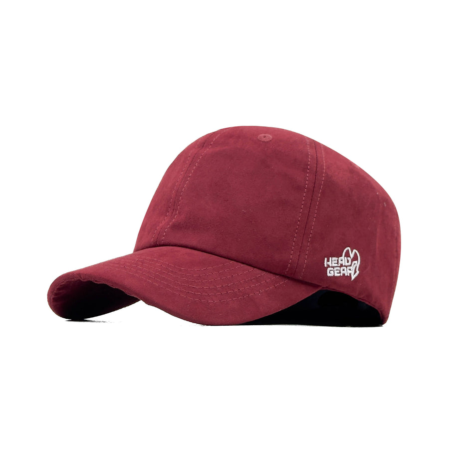 HEAD GEAR SOLID DARK RED SUEDE CAP