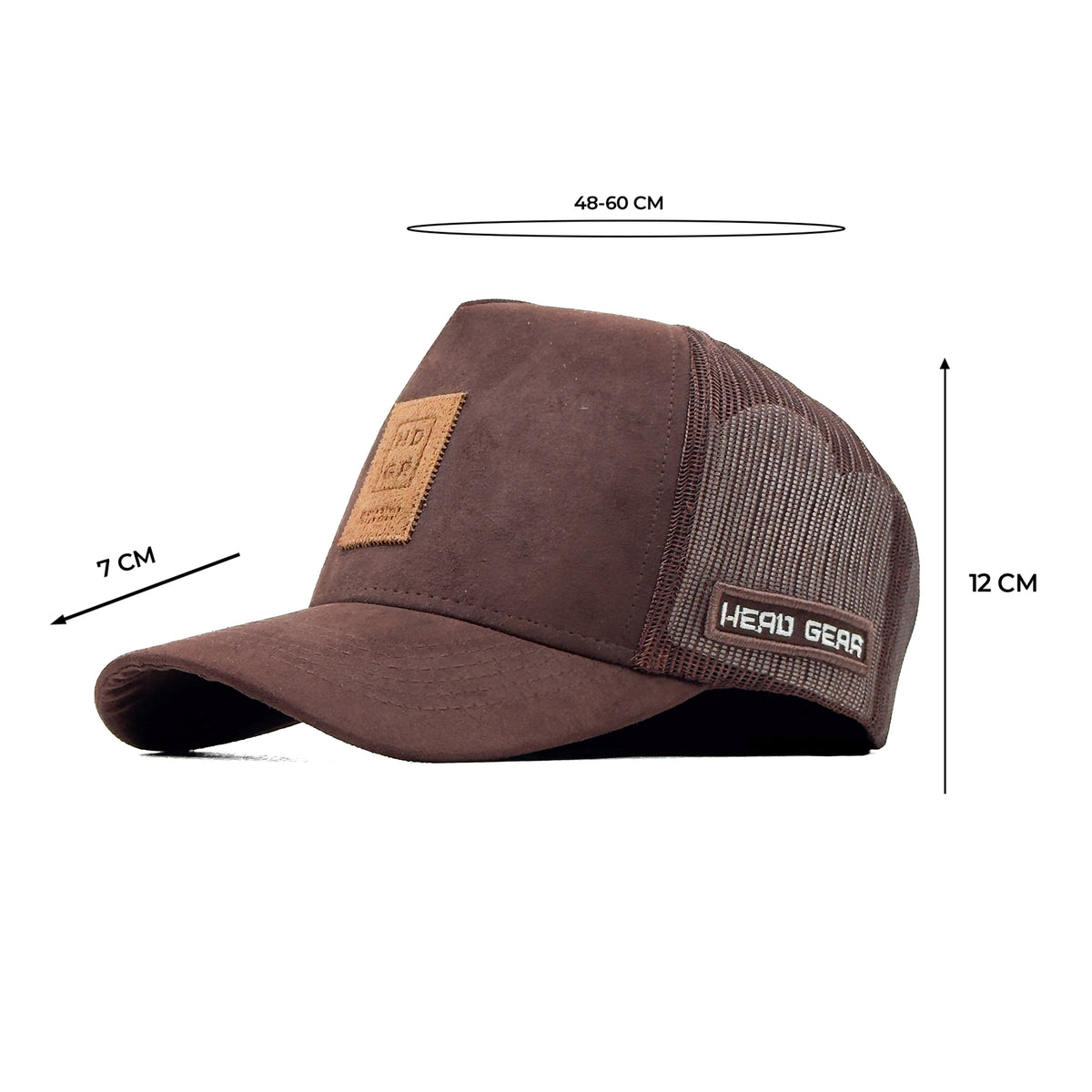HEAD GEAR CHOCOLATE TRUCKER LEATHER PATCH CAP