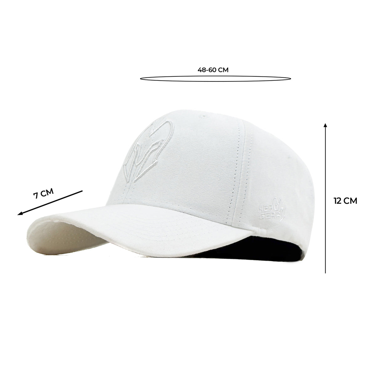HEAD GEAR WHITE SUPER SUEDE CAP