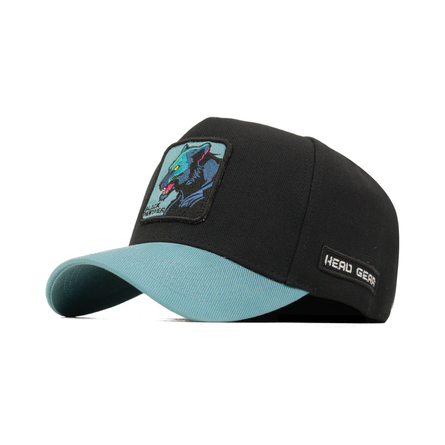 HEAD GEAR BLACK PANTHER 3D PATCH PREMIUM HIGH CROWN CAP