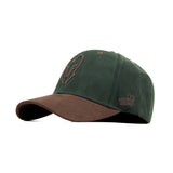 HEAD GEAR GREEN AND DARK BROWN REDEFINED SUEDE CAP