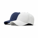 2 PCS COMBO OF SOLID WHITE AND NAVY BLUE FITTED CAP