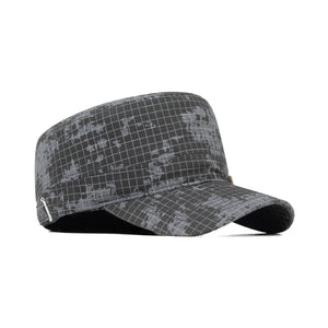 HEAD GEAR GREY WITH LEATHER PATCH CAPTAIN'S CAP