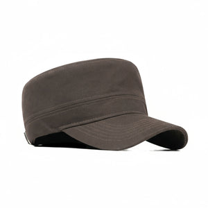 HEAD GEAR COFFEE WITH LEATHER PATCH CAPTAIN'S CAP