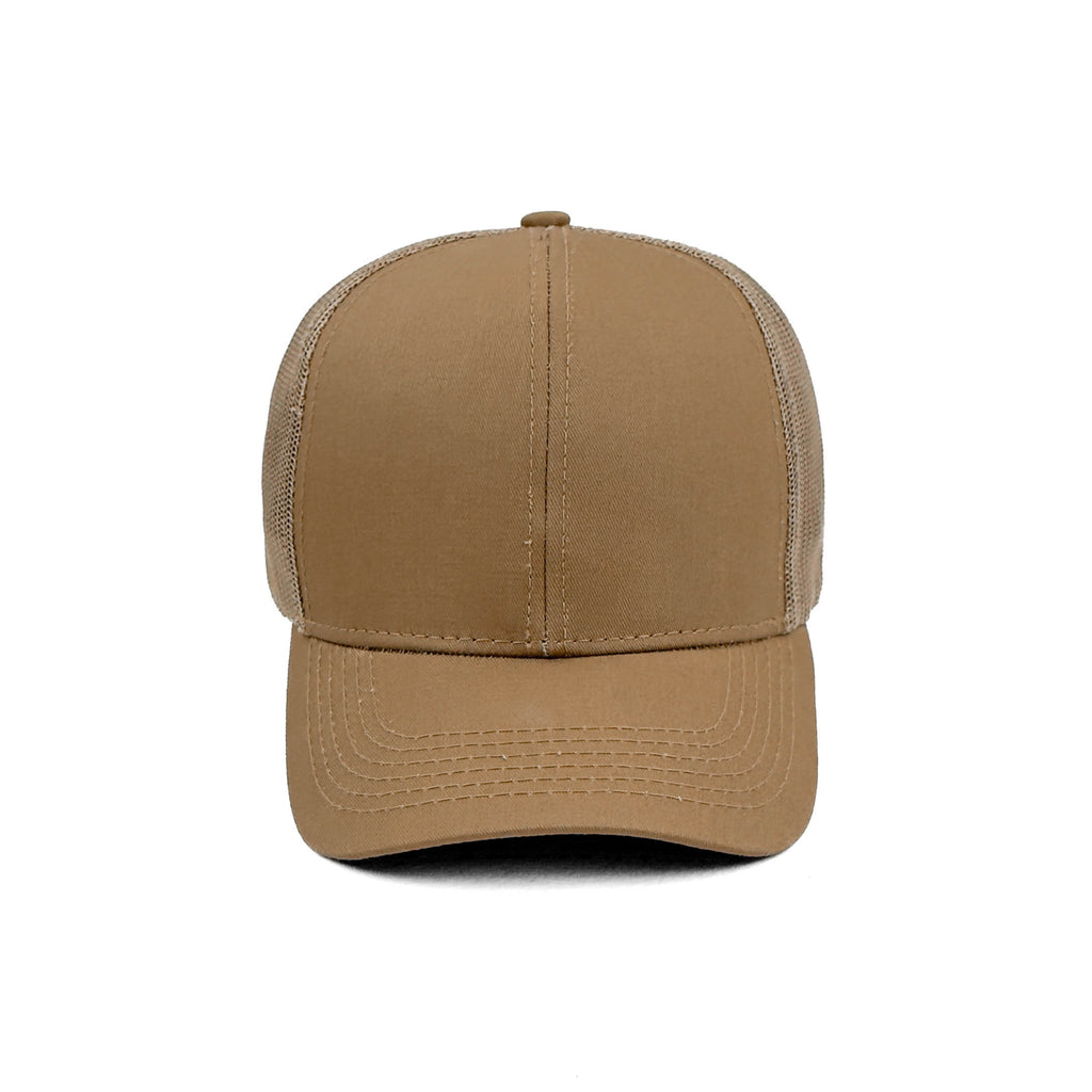 HEAD GEAR SOLID BROWN TRUCKER CAP
