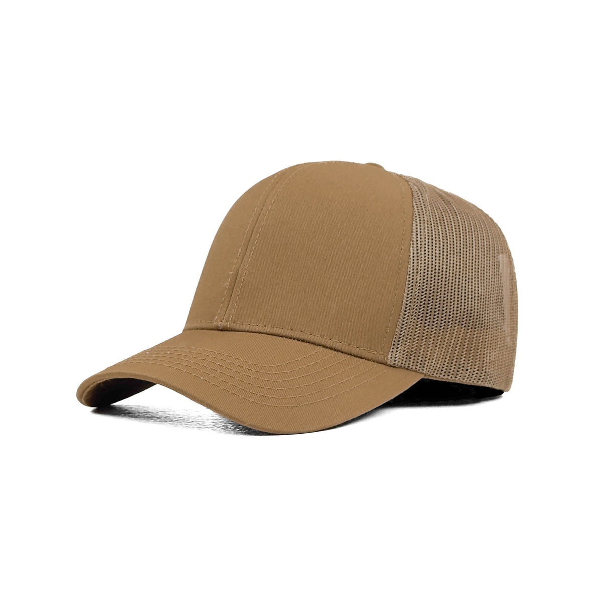 HEAD GEAR SOLID BROWN TRUCKER CAP