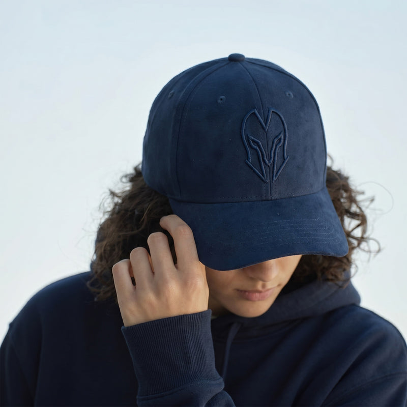 HEAD GEAR NAVY BLUE SUPER SUEDE CAP