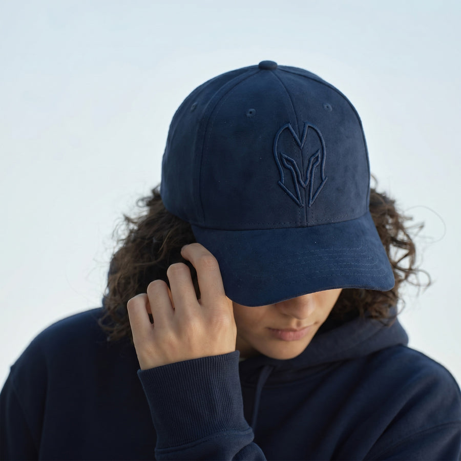 HEAD GEAR NAVY BLUE SUPER SUEDE CAP