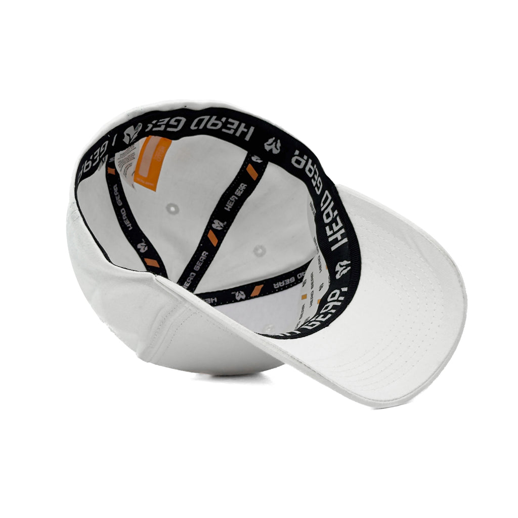 HEAD GEAR SOLID WHITE FITTED CAP