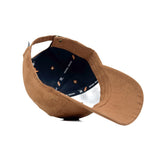 HEAD GEAR BROWN SUPER SUEDE CURVED VISOR CAP