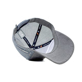 HEAD GEAR GREY TRUCKER LEATHER PATCH CAP