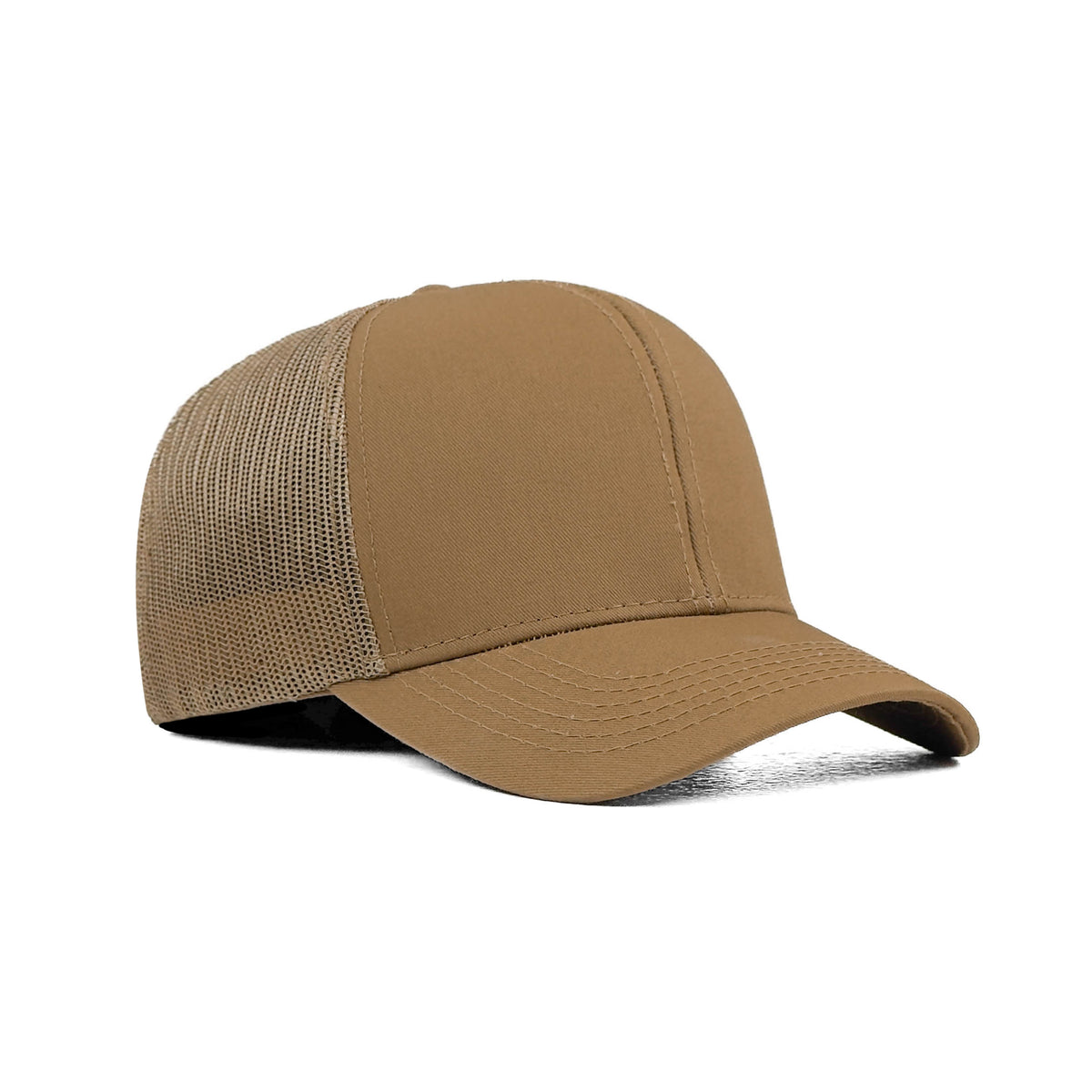HEAD GEAR SOLID BROWN TRUCKER CAP