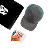 HEAD GEAR GREY SUPER SUEDE TRUCKER CAP