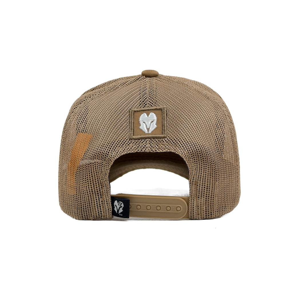 HEAD GEAR SOLID BROWN TRUCKER CAP