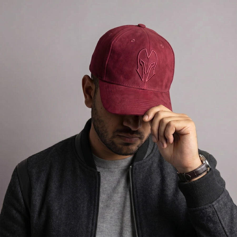 HEAD GEAR RED WINE SUPER SUEDE CAP