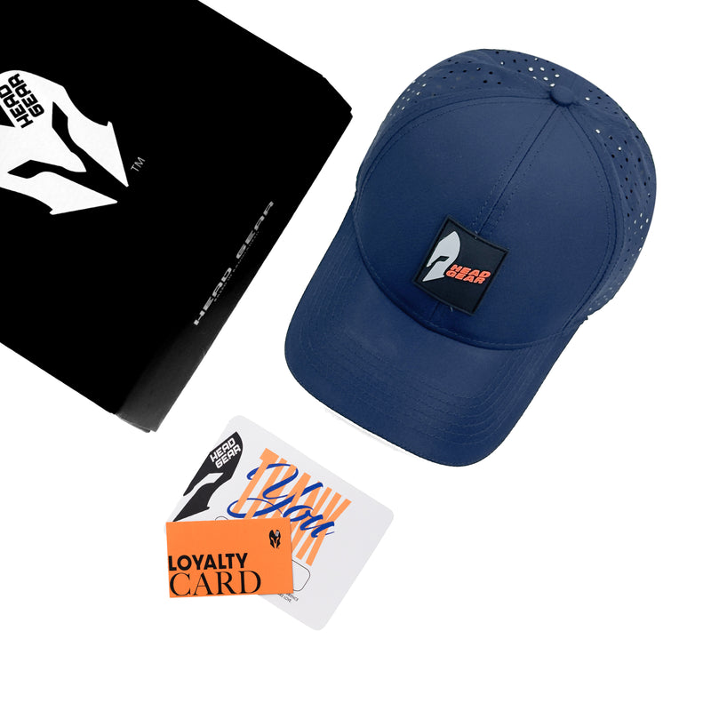 HEAD GEAR NAVY BLUE ACTI FLEX STRIKE SANDWICH CAP