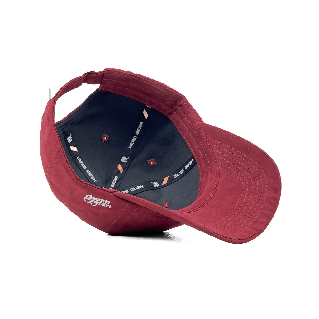 HEAD GEAR SOLID DARK RED SUEDE CAP