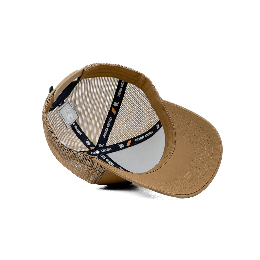 HEAD GEAR SOLID BROWN TRUCKER CAP