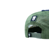 HEAD GEAR NAVY BLUE GREEN DENIM TRUCKER CAP