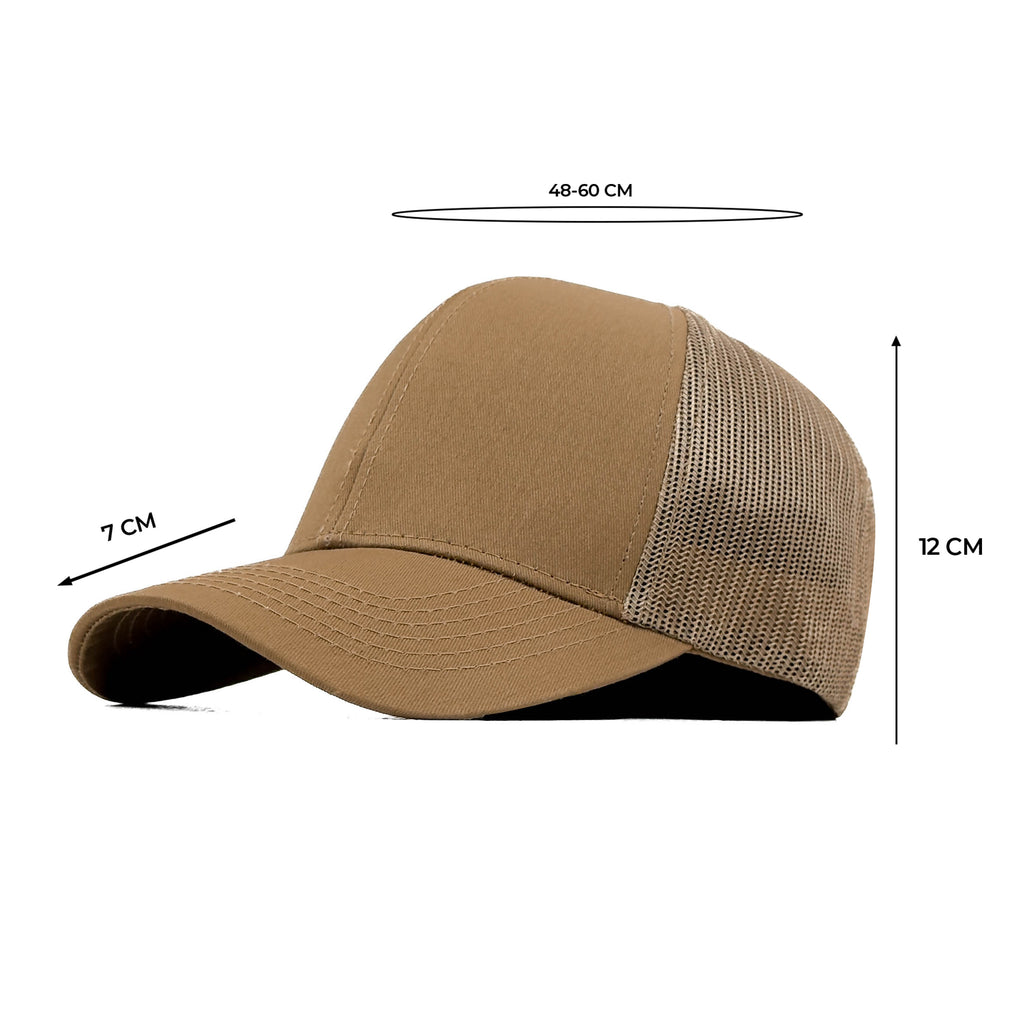 HEAD GEAR SOLID BROWN TRUCKER CAP