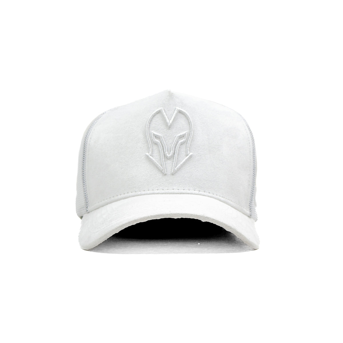 HEAD GEAR WHITE SUPER SUEDE TRUCKER CAP