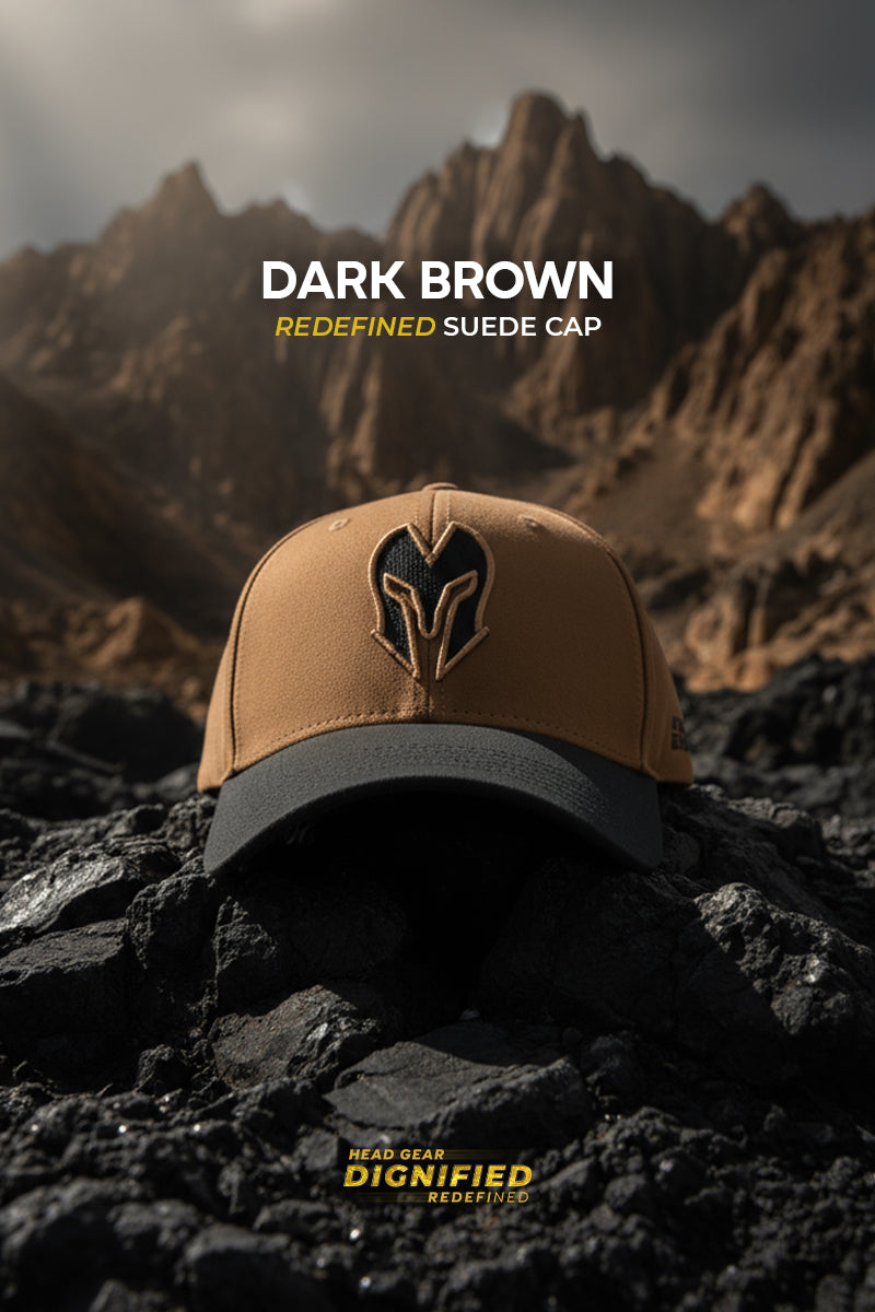 HEAD GEAR DARK BROWN REDEFINED SUEDE CAP