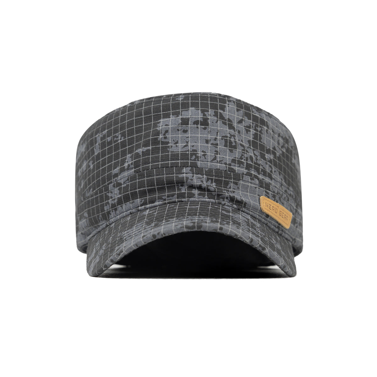HEAD GEAR GREY WITH LEATHER PATCH CAPTAIN'S CAP