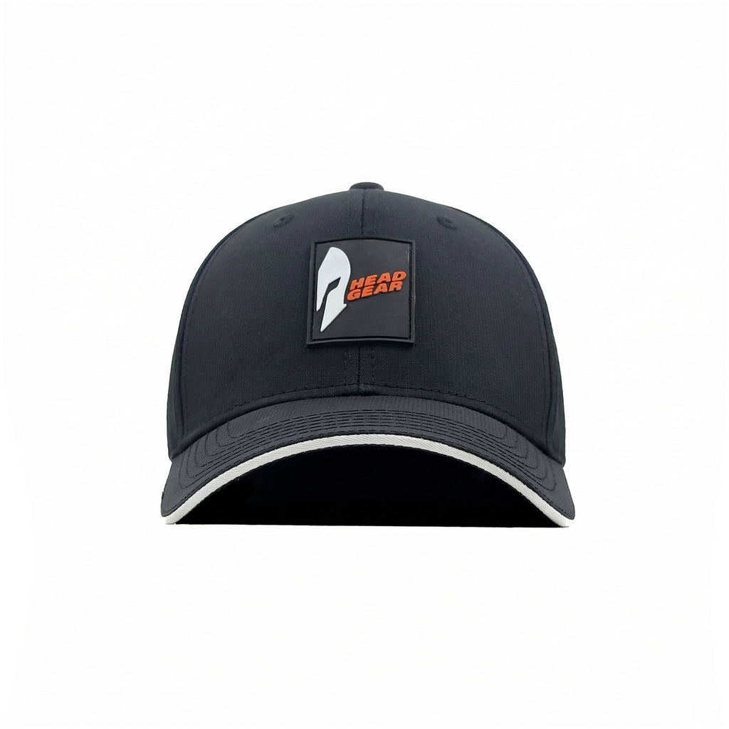 HEAD GEAR BLACK ACTI FLEX STRIKE SANDWICH CAP