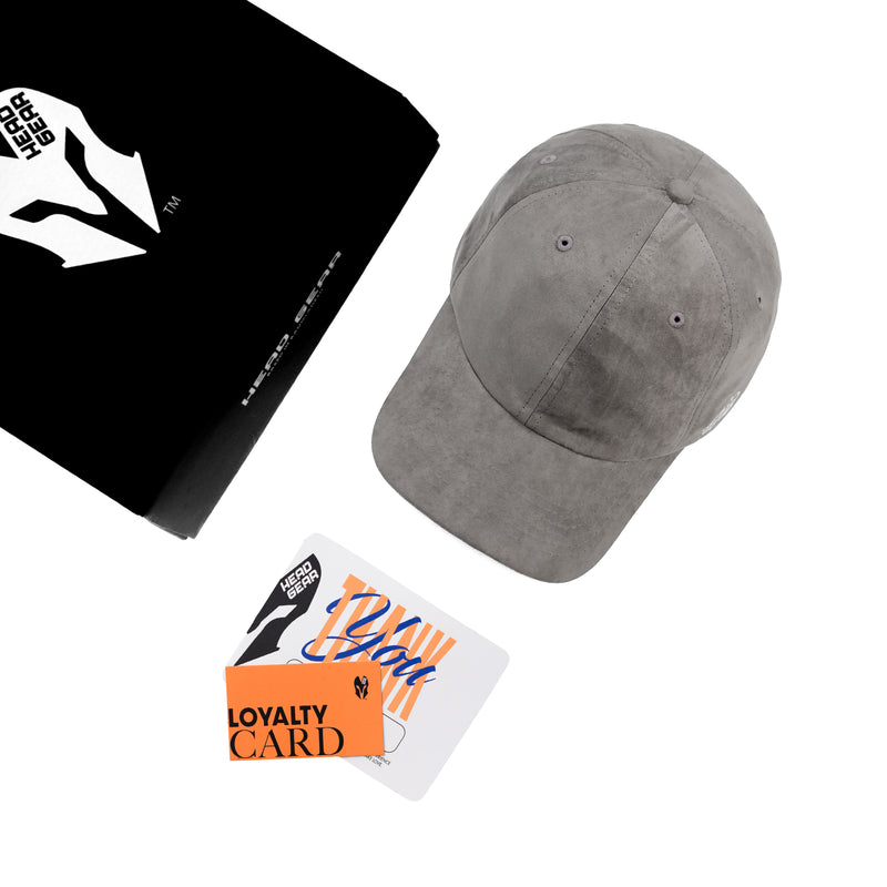 HEAD GEAR SOLID GREY SUEDE CAP
