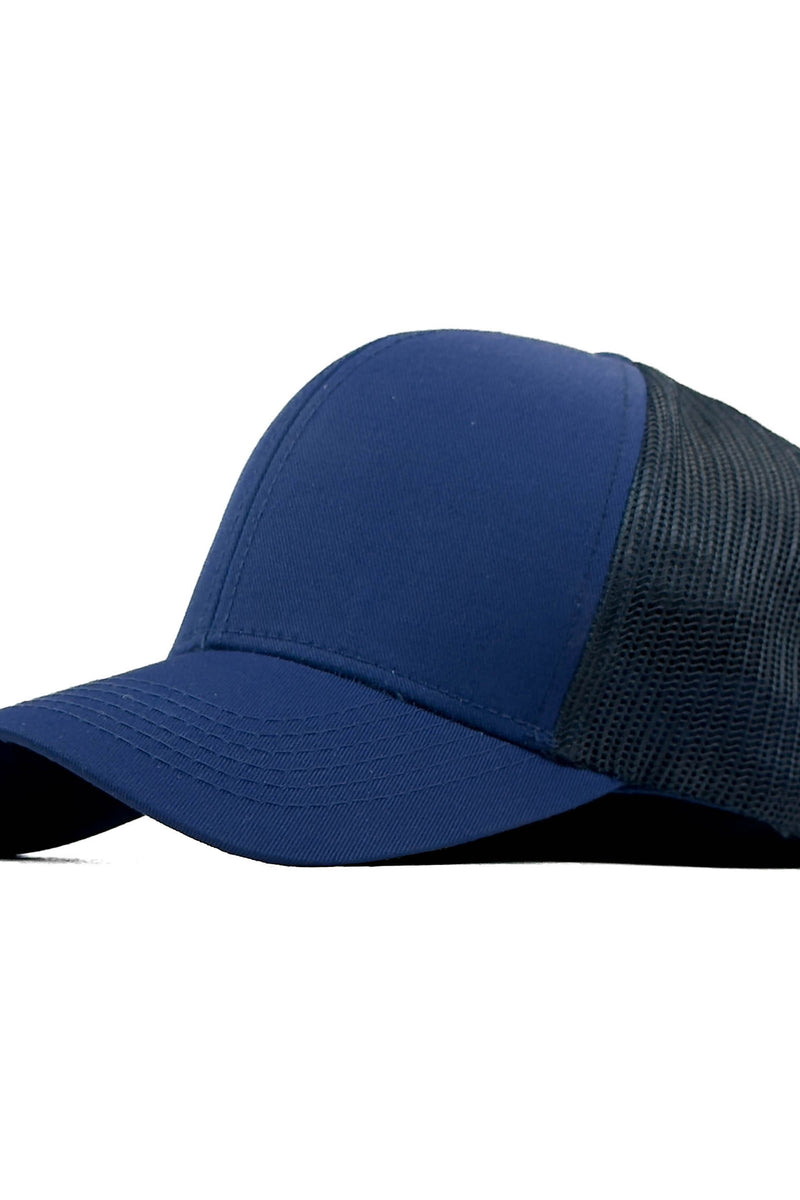 HEAD GEAR SOLID NAVY BLUE TRUCKER CAP