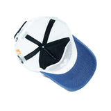 HEAD GEAR BLUE WHITE DENIM TRUCKER CAP