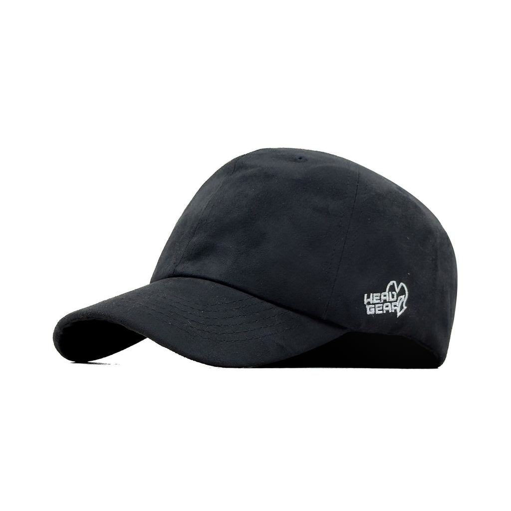 HEAD GEAR SOLID BLACK SUEDE CAP