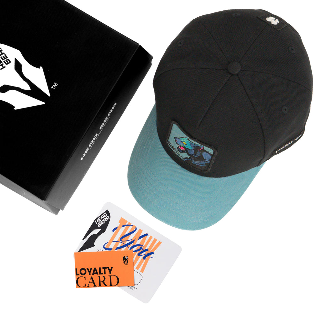 HEAD GEAR BLACK PANTHER 3D PATCH PREMIUM HIGH CROWN CAP