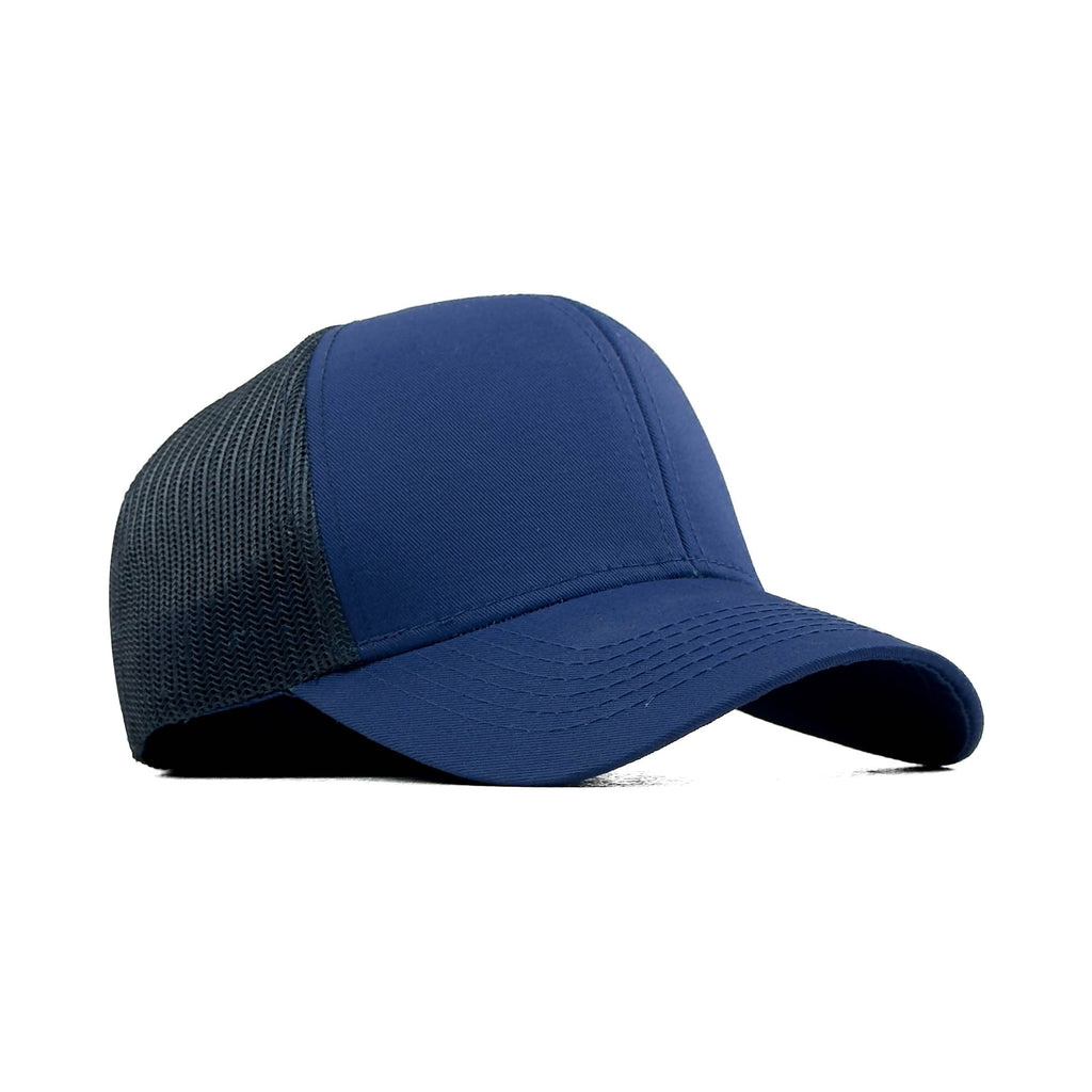 HEAD GEAR SOLID NAVY BLUE TRUCKER CAP