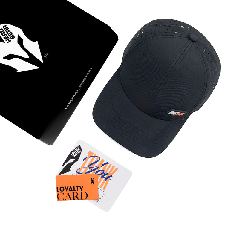 HEAD GEAR BLACK ACTI FLEX SIGNATURE CAP